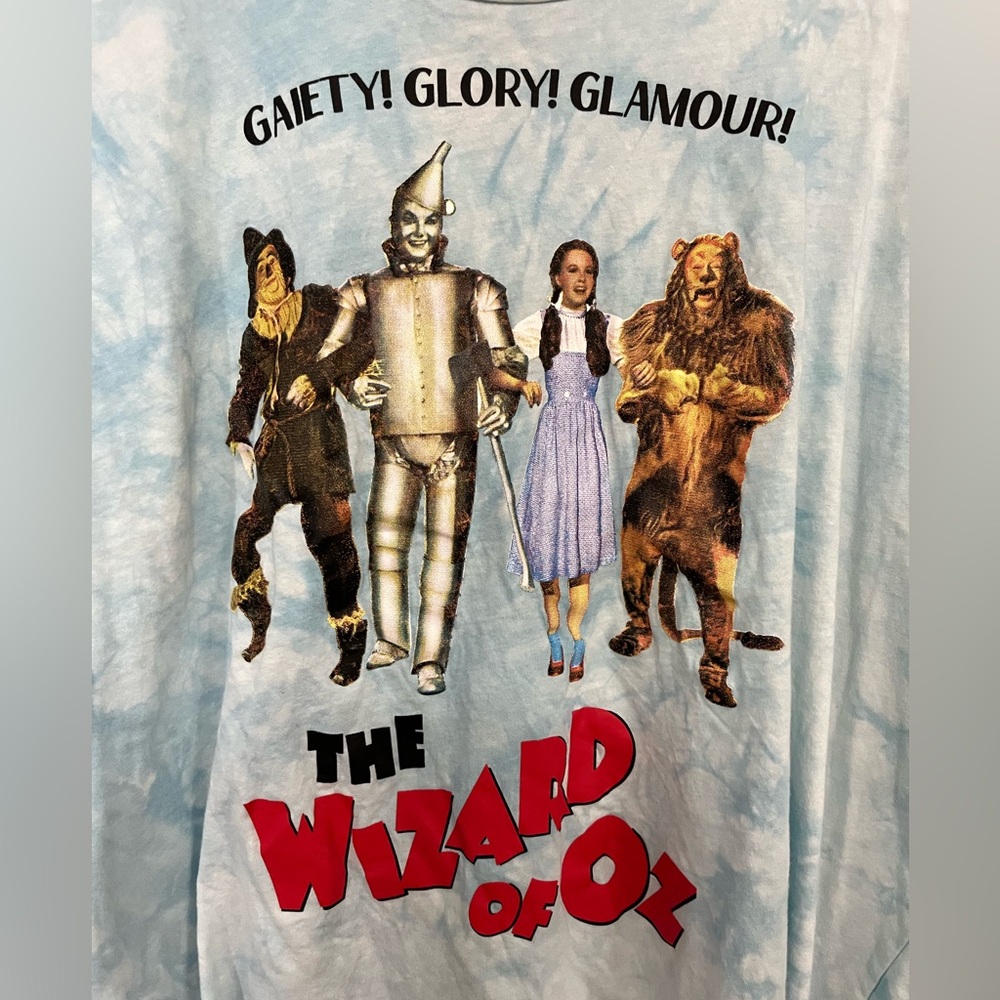 Cakeworthy Wizard of Oz Tie-Dye Graphic Long Sleeve Cotton Tee, size 4XL - Picture 2 of 7